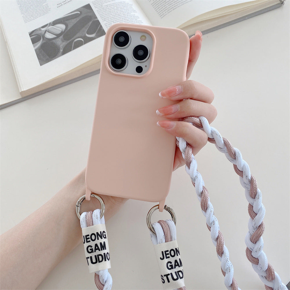 Back Woven Cross-body Lanyard Backer-card Accessoires Coque téléphone