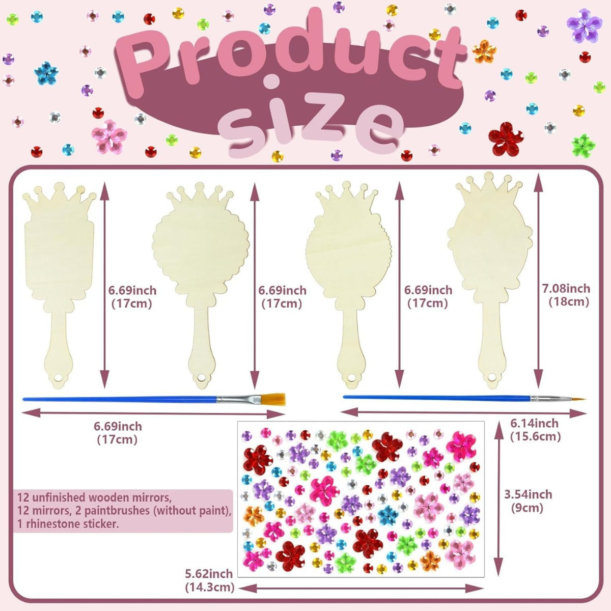 Mirror Decorating Kit - Includes brushes