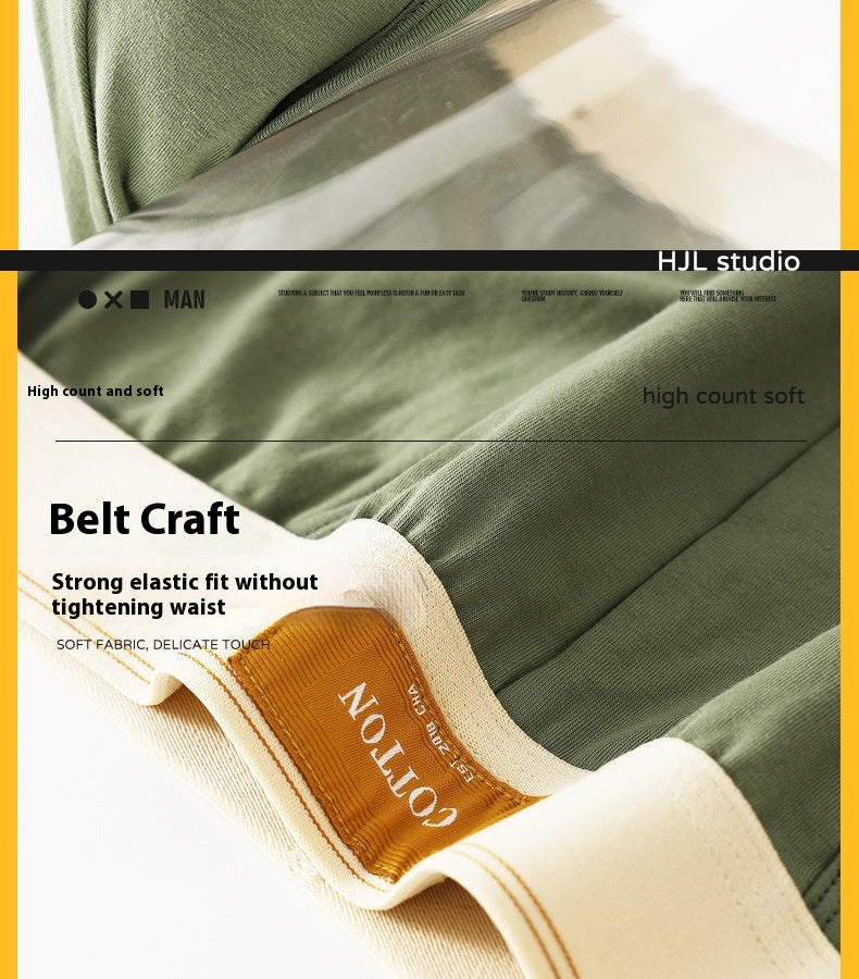 Slips en coton couleur solide pour hommes