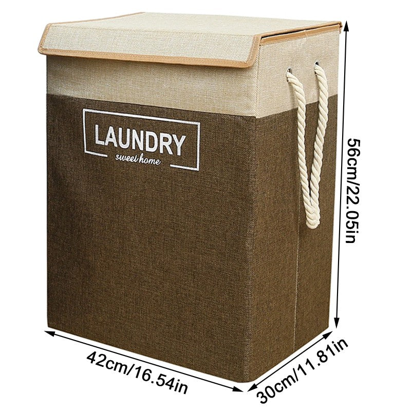Panier de blanchisserie Laver les vêtements de rangement pliant sac sac Hamper avec couvercle