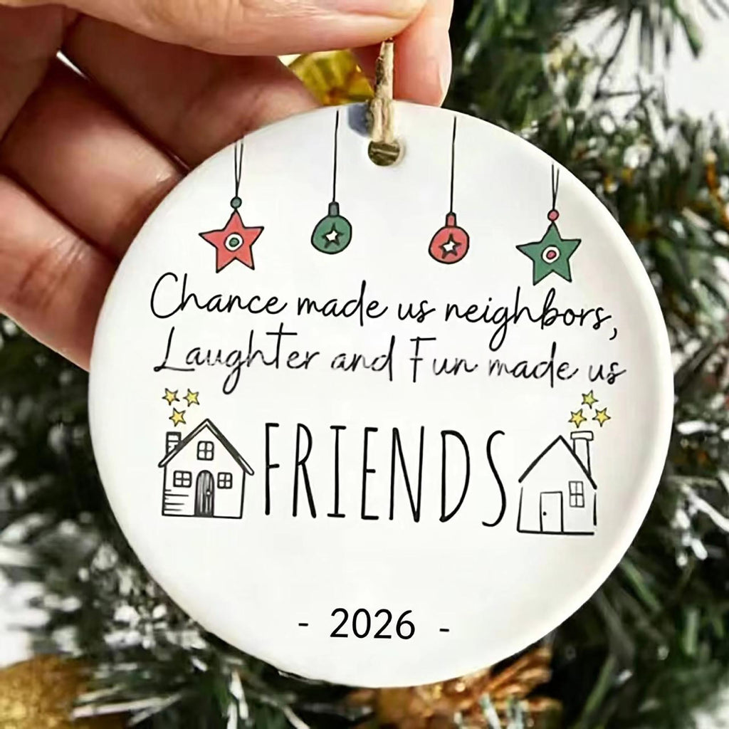 Arrivée Amazon Round Pendentif de Noël en céramique