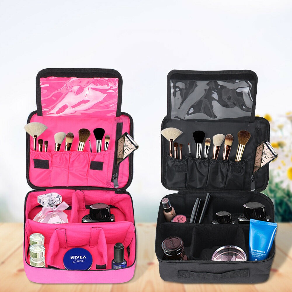 Sac de maquillage de voyage Cosmétiques Étui de toilette Pouch Wash Organisateur Stockage Toilette Cos