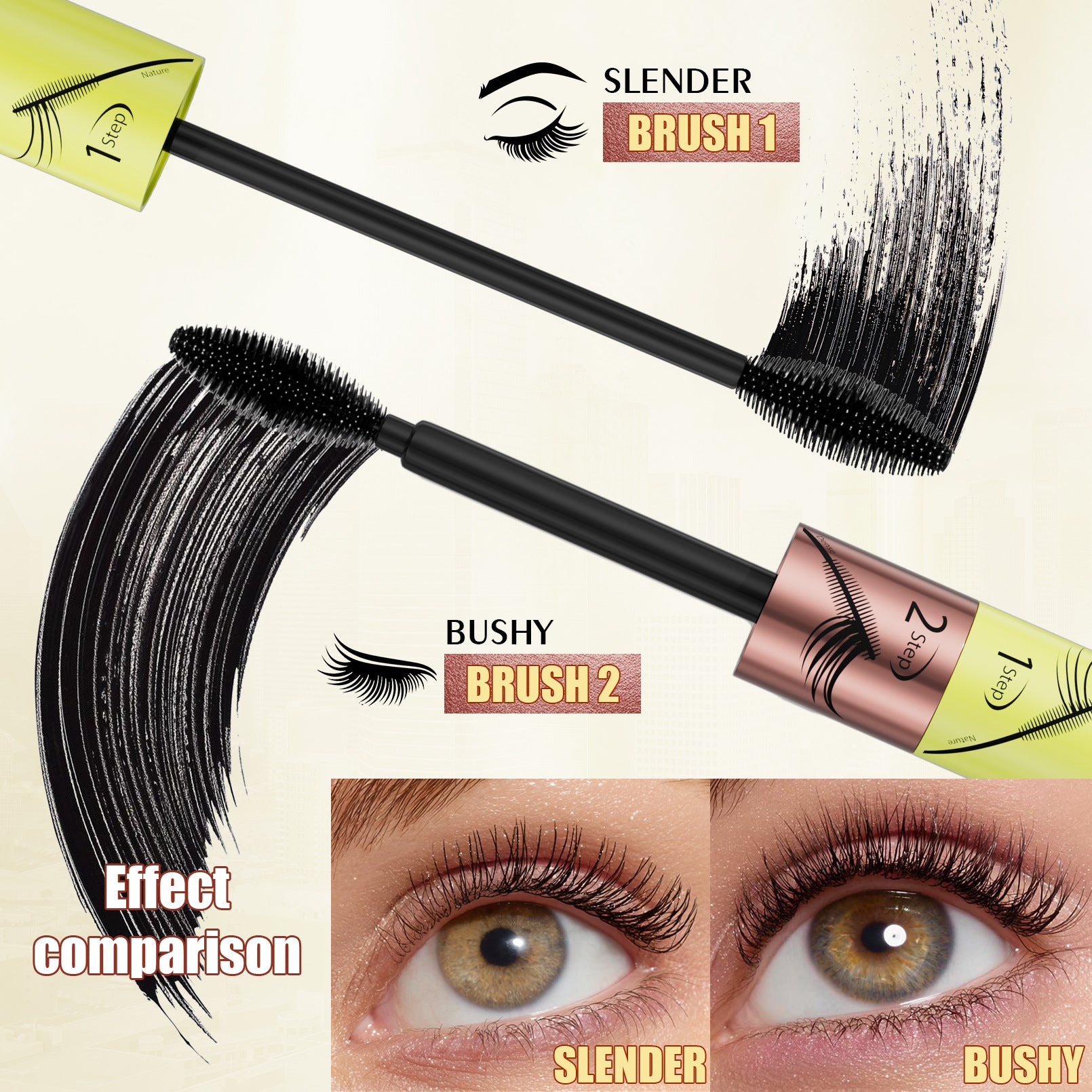 Mascara naturelle longue et volumineuse