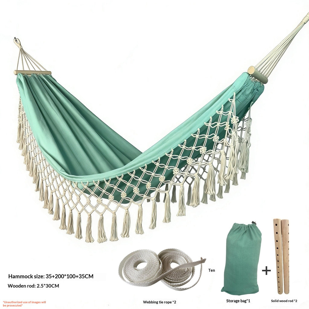 Hamac de camping avec toile imperméable et antidérapants pour usage domestique