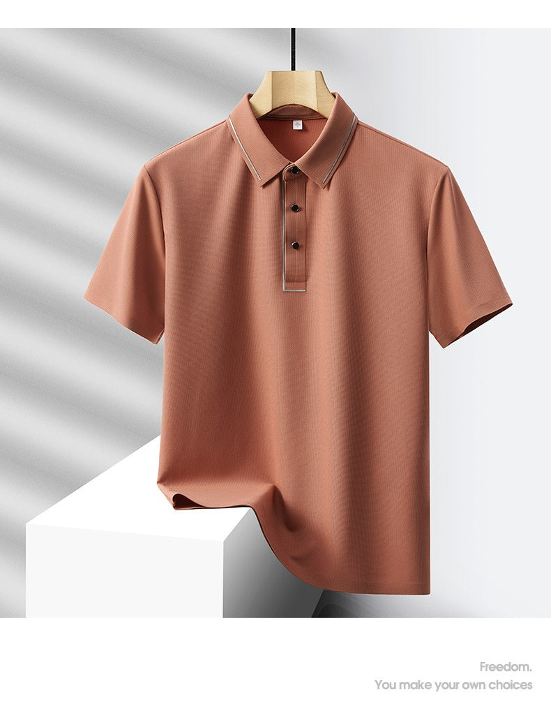 Polo sans couture de luxe haut de gamme en soie de luxe pour hommes Pantalon sport de loisirs