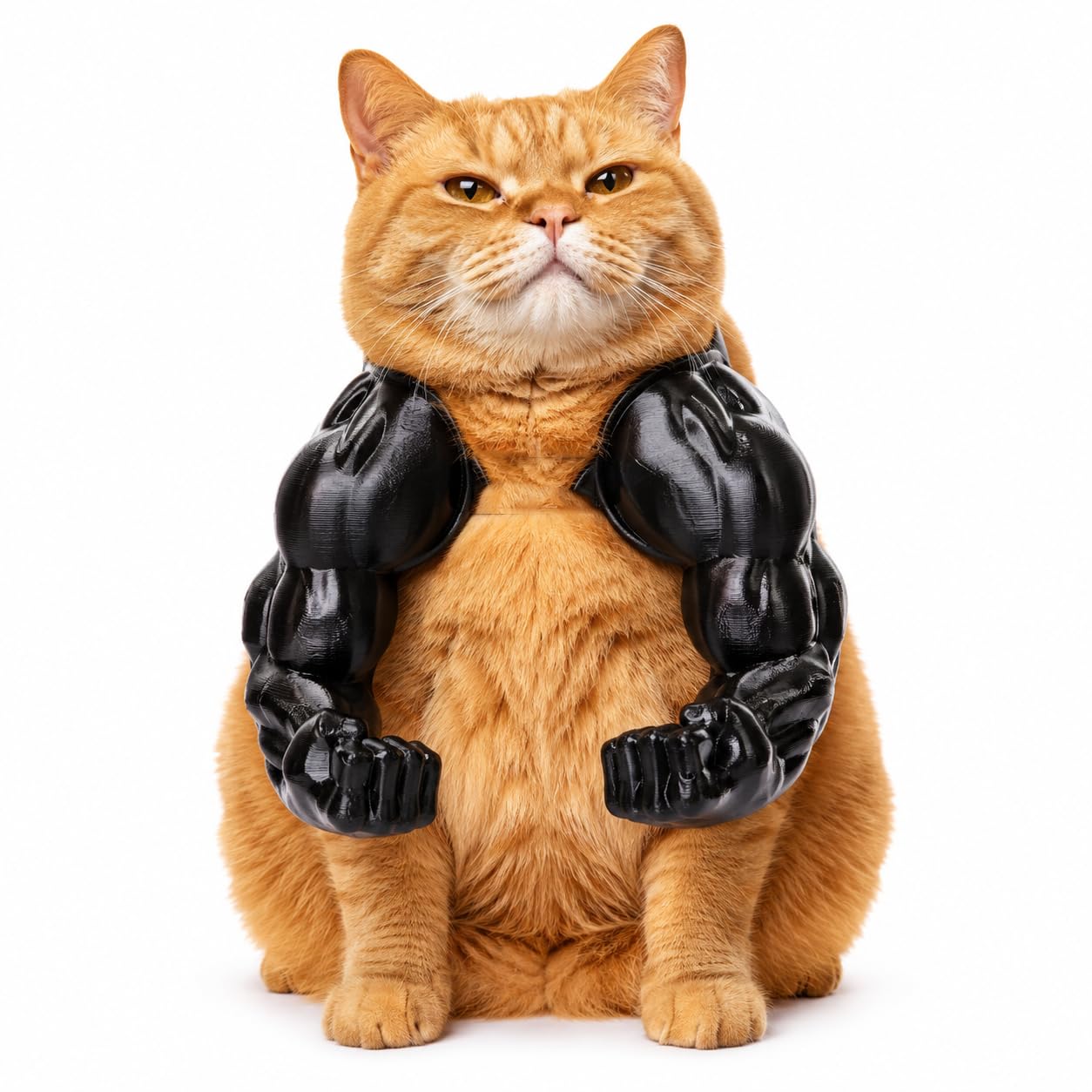 Armoiries musculaires de chat Hilarous Costume imprimé 3D Comfy Épaule d'épaule pour femelle Cosp