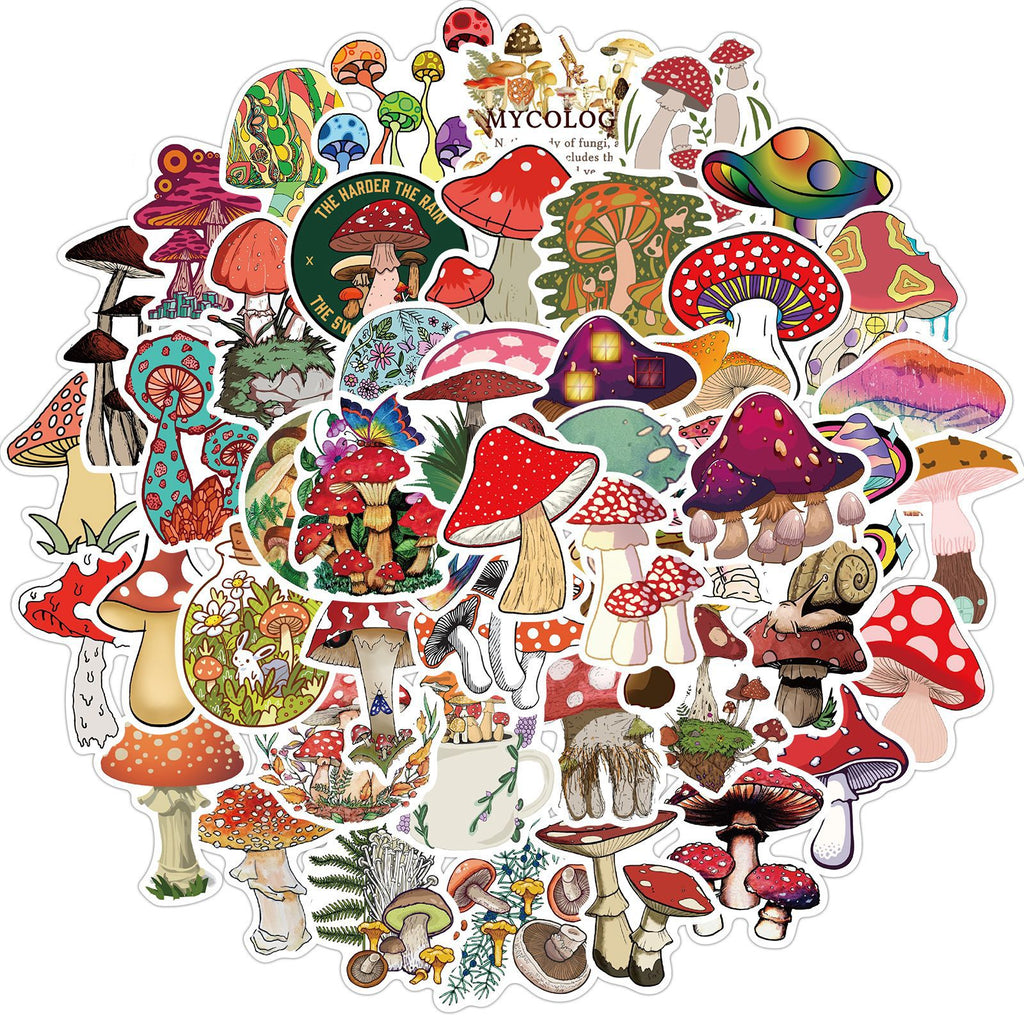 Sticker mignon de champignons cartoon Graffiti