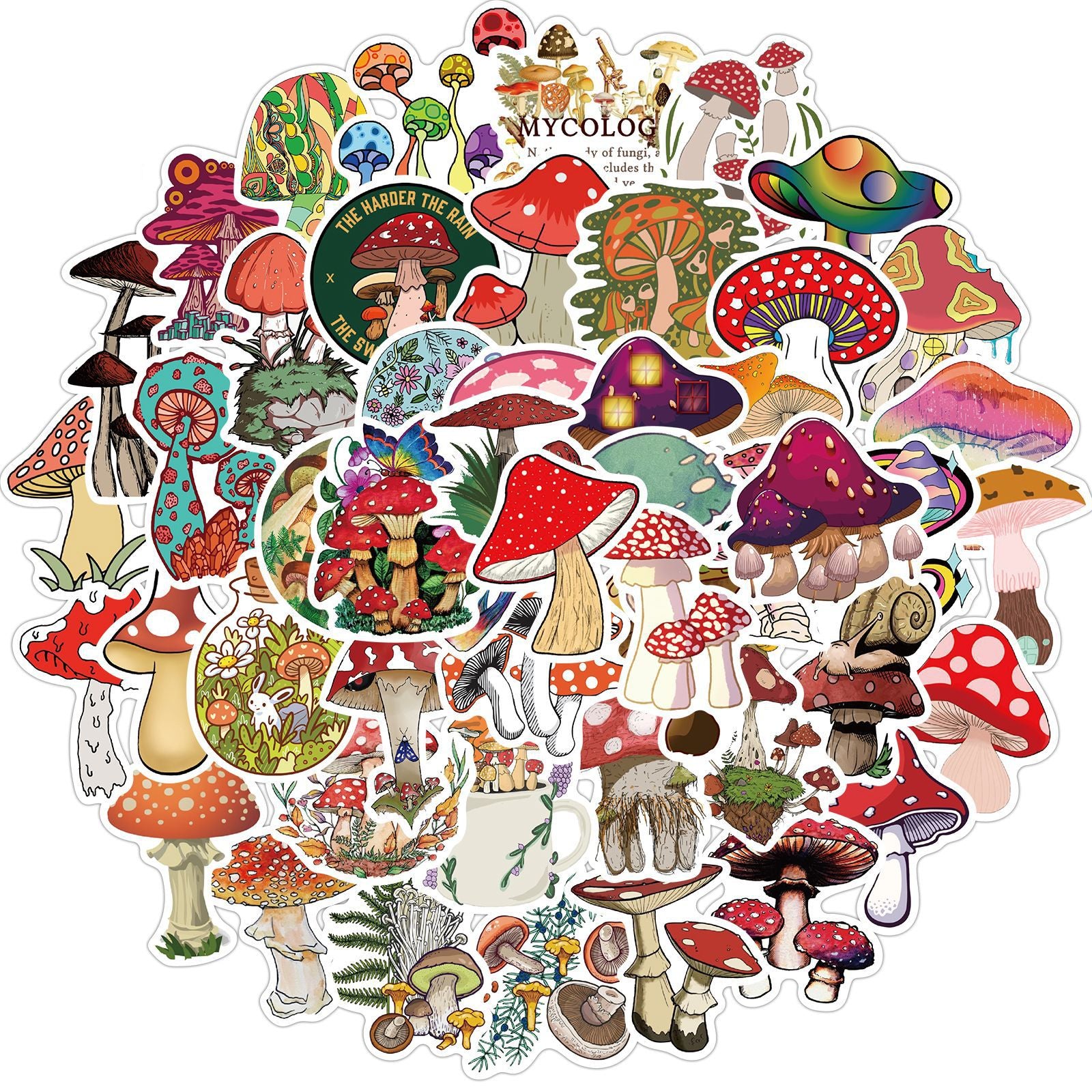 Sticker mignon de champignons cartoon Graffiti