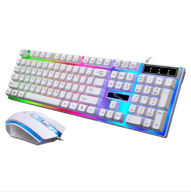 G21 Wired U U Souris et jeu de clavier Éclairage suspendu Sentiment mécanique Jeu de souris et de clé