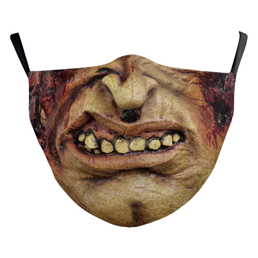 Impression numérique Clown Halloween Funny Horror Double couche Masque de poussière