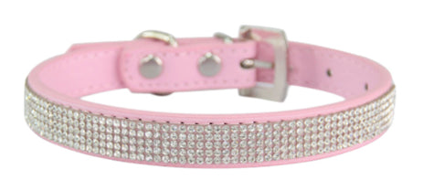 Collier de chien de broderie de diamant de chat