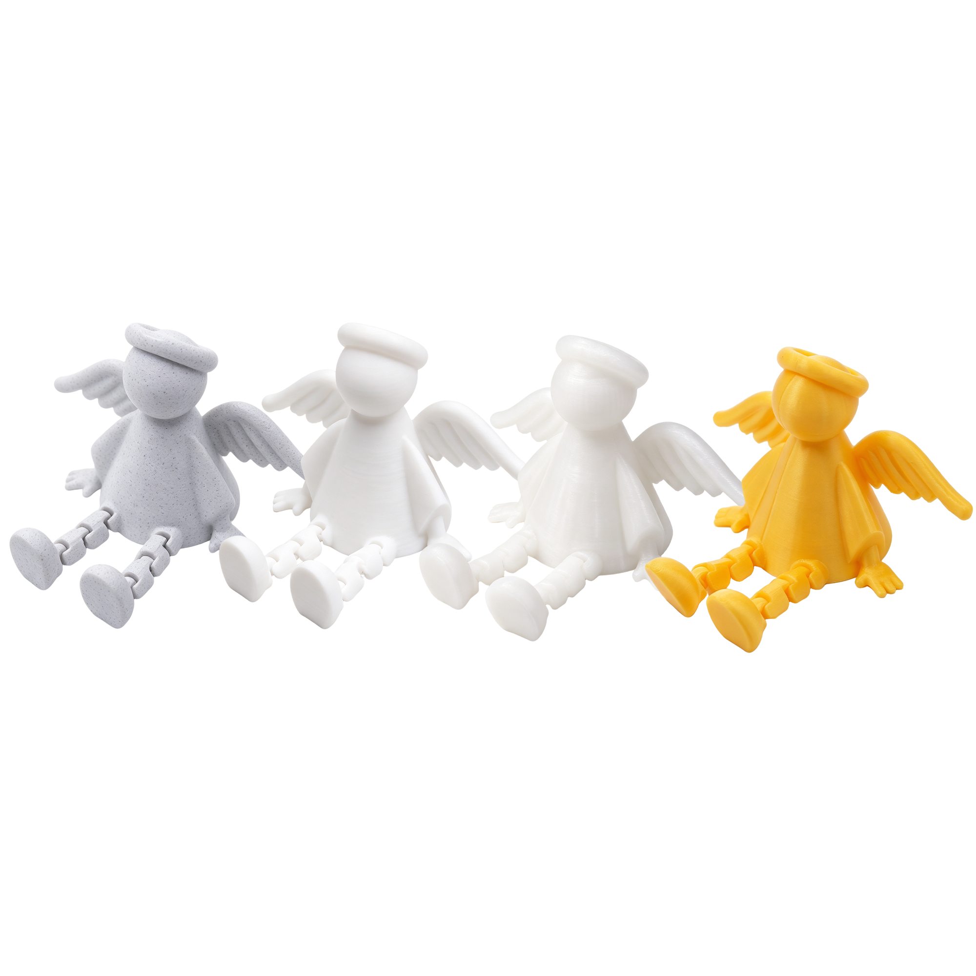 Figurine amère de plateau d'ange imprimée 3D avec jambes articulées
