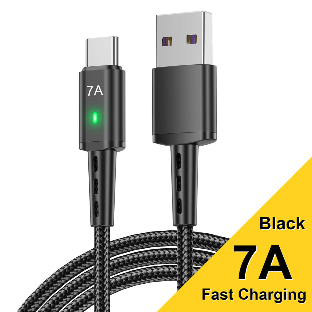 Câble de recharge 2M allongé tressé Type-c adapté pour le téléphone de données charge rapide