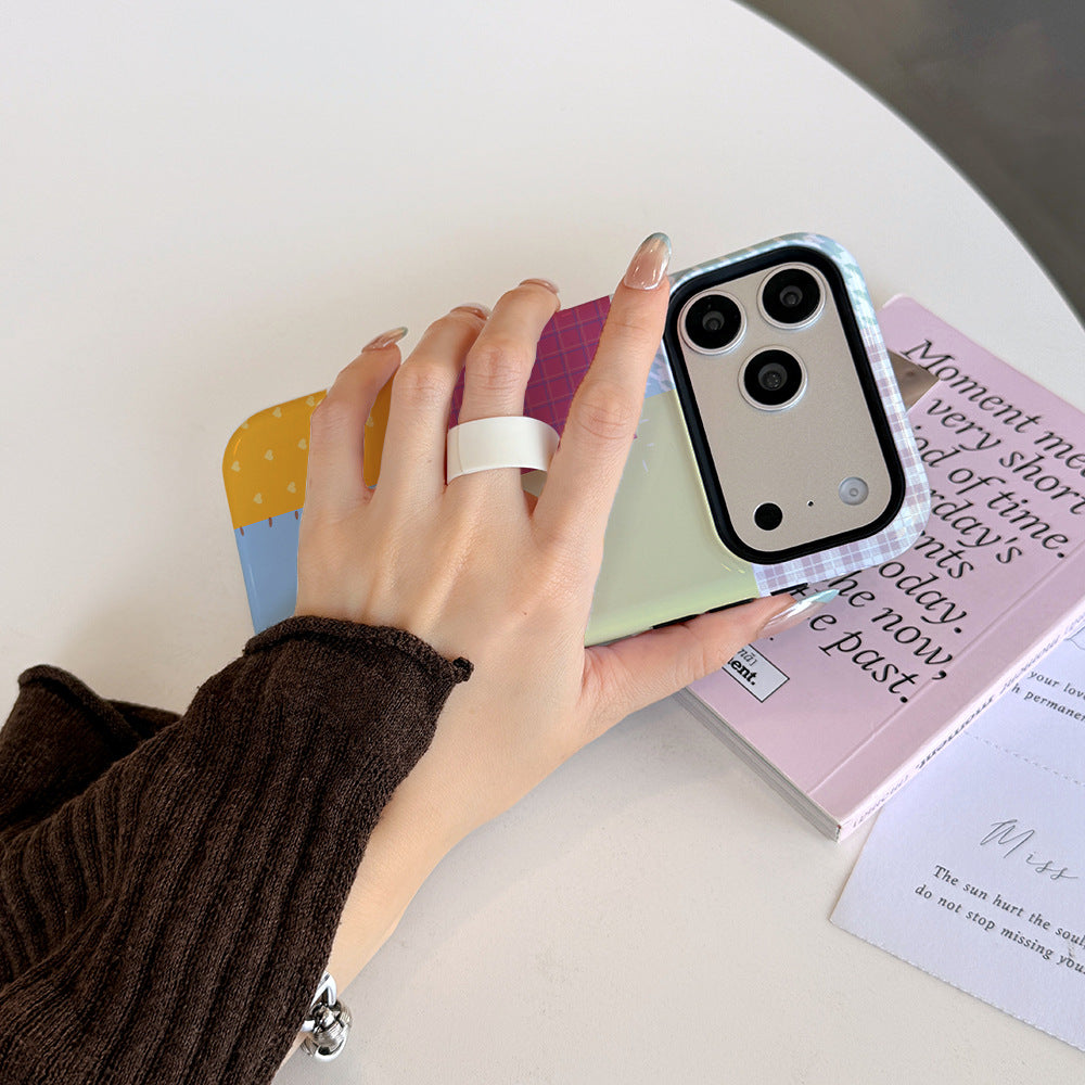 Meilleure vente Film et stand Two-in-one Phone Case
