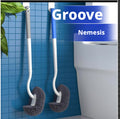 Pinceau de toilette à manches longues-gris-PP+TPR-1