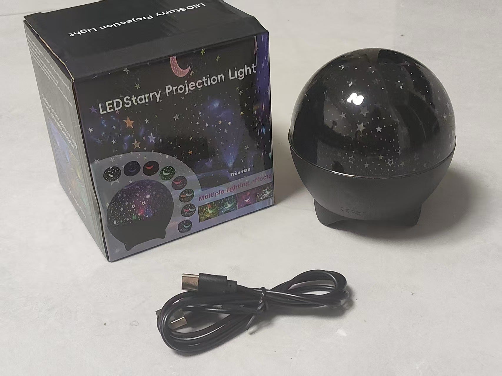 Créative Dreamy Childrens Starry Moon Multicolore Starry Sky Projection Lampe