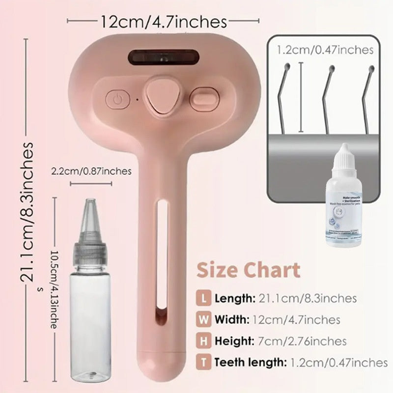 Peigne pulvérisateur pour animaux de compagnie Pin Brosse Peigne pour chat pour enlever la fourrure et les noeuds démêlants