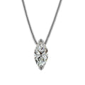S925 Argent plaqué or Marquise 5&10mm Collier en mossanite 1ct D Couleur VVS1 Argent doré O