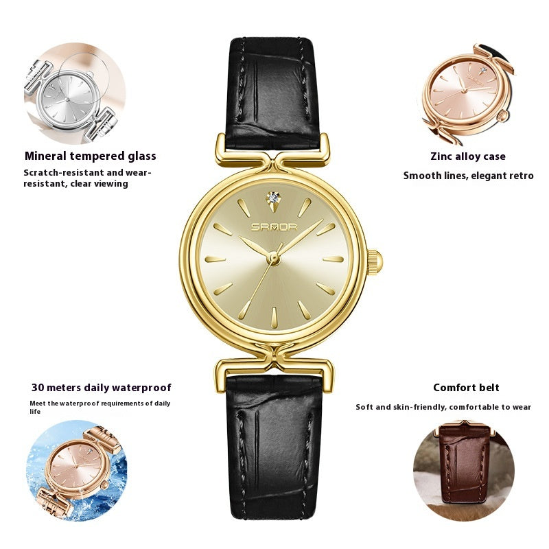 Montre en mailles rétro pour femmes