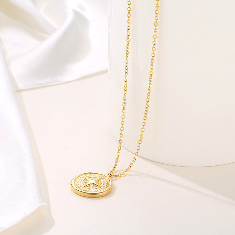 Collier haut de gamme en acier inoxydable et chaîne de clavicule