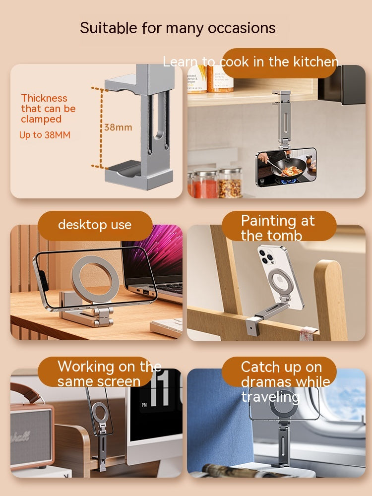 Support magnétique de téléphone mobile roulant à 360 degrés