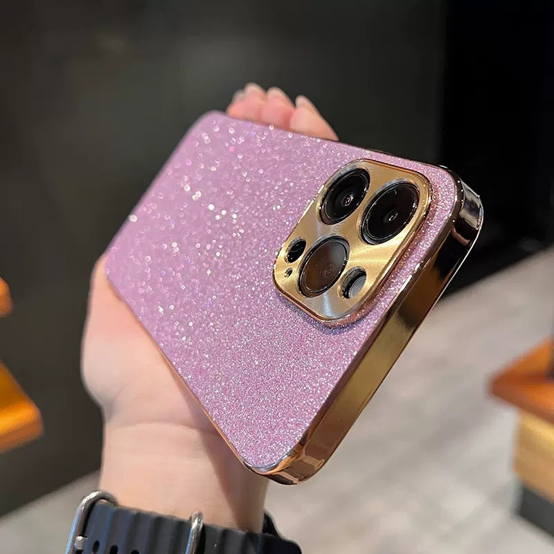 Housse de protection pour CD en métal pour téléphone Glitter Diamant Électroplaqué