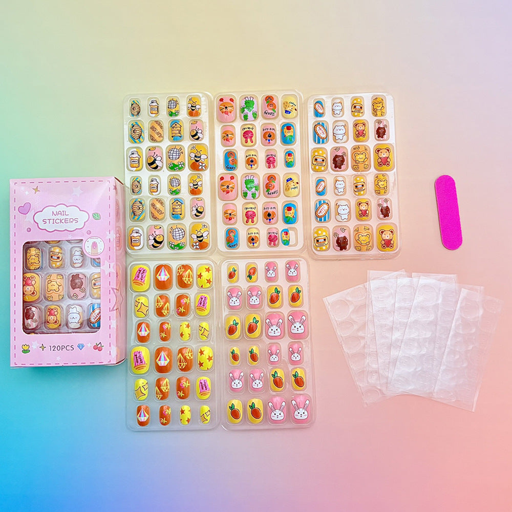 Set d'art à ongles pour enfants de style océan-océan de 120 pièces