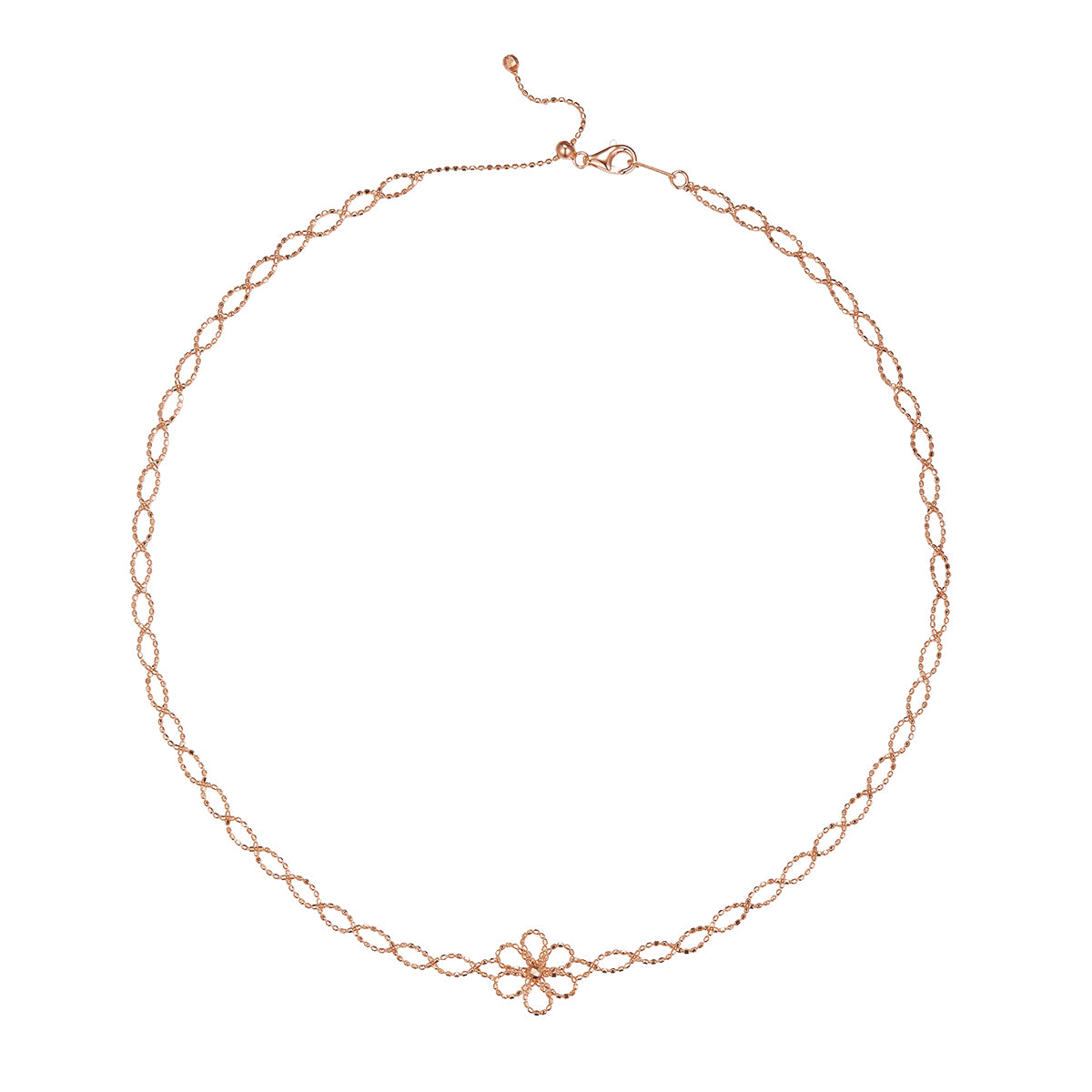 S925 Collier de fleur en argent sterling pour femmes