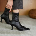 Arrivée Bottes d'orteil pointu pour femmes Bottes d'automne Talon élevé pour femmes Bottes polyvalentes