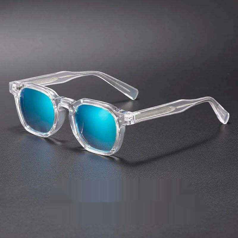 Lunettes de soleil pour hommes de style punk avec cadres carrés
