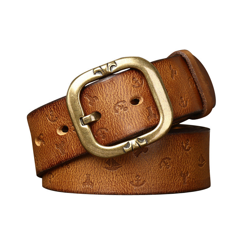 Ceinture en cuir modèle coréen