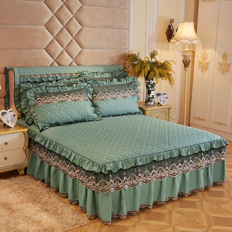 Jupe de lit en dentelle matelassée épaissée Plus coton Couverture de lit Simmons