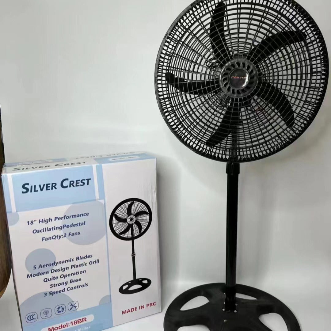 Eventail de sol grand-home avec tête oscillante et flux d'air puissant