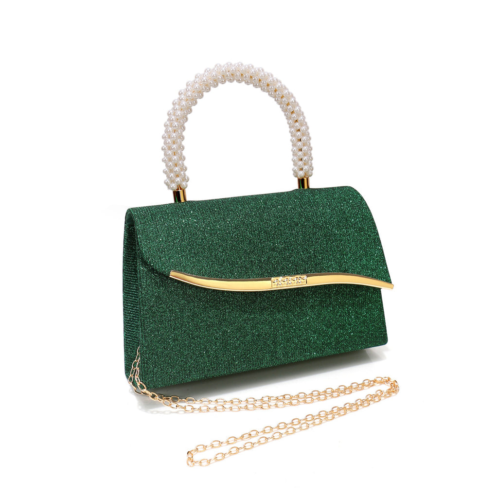 Petit sac carré avec détails de bande métallique