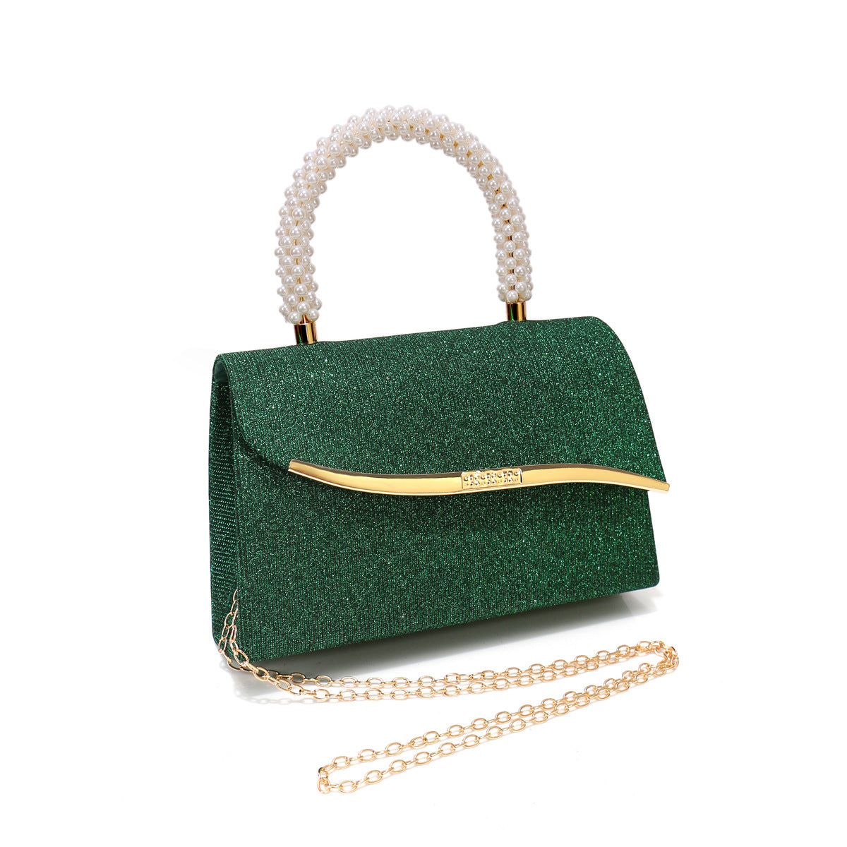 Petit sac carré avec détails de bande métallique