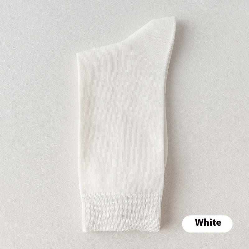 Mi-calf printemps et automne pur coton hommes d'affaires chaussettes