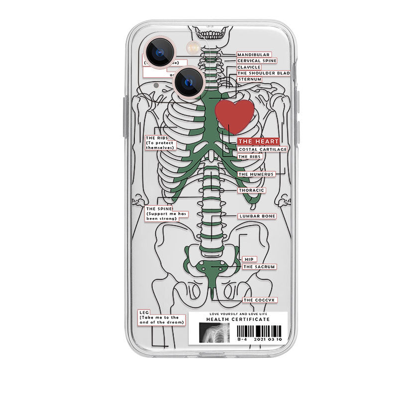 Crâne Transparent Étui de protection pour téléphone tout inclus