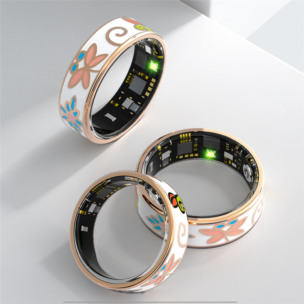 Acier inoxydable Electroplating Smart Anneau Lumineux Dragon Pattern