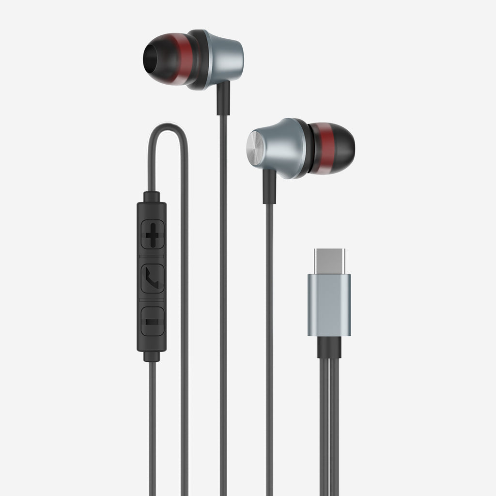 KP-236 casques filaires dans l'oreille Best-seller USB-C universel pour téléphones PC basse lourde haute