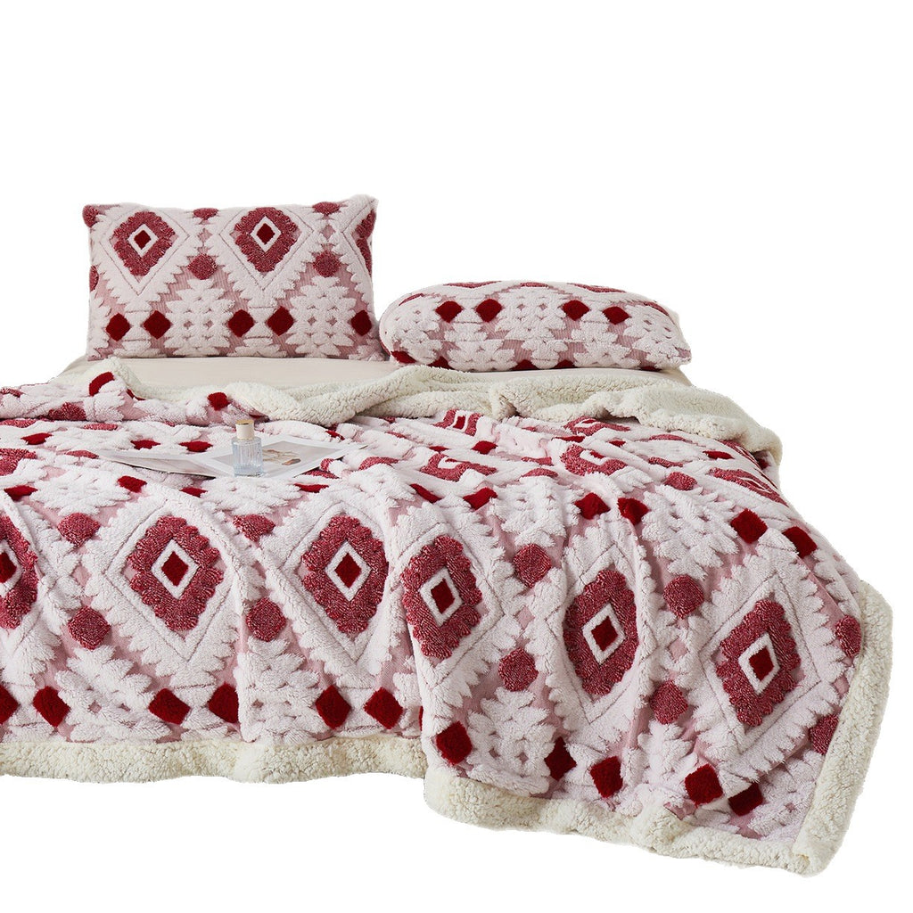 Couverture d'agneau Jacquard style bohème