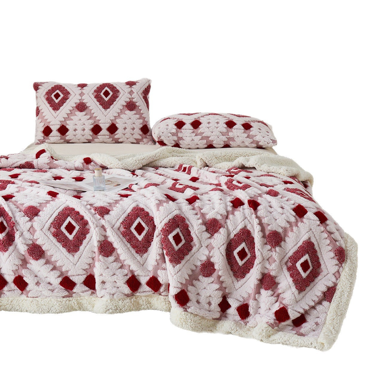 Couverture d'agneau Jacquard style bohème