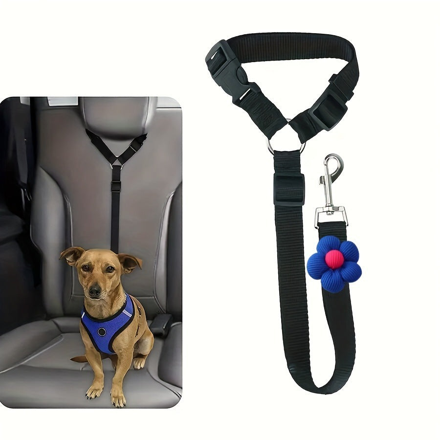 Animaux de compagnie Harness Ring Dog Car Elastic Reflective Strap laisse