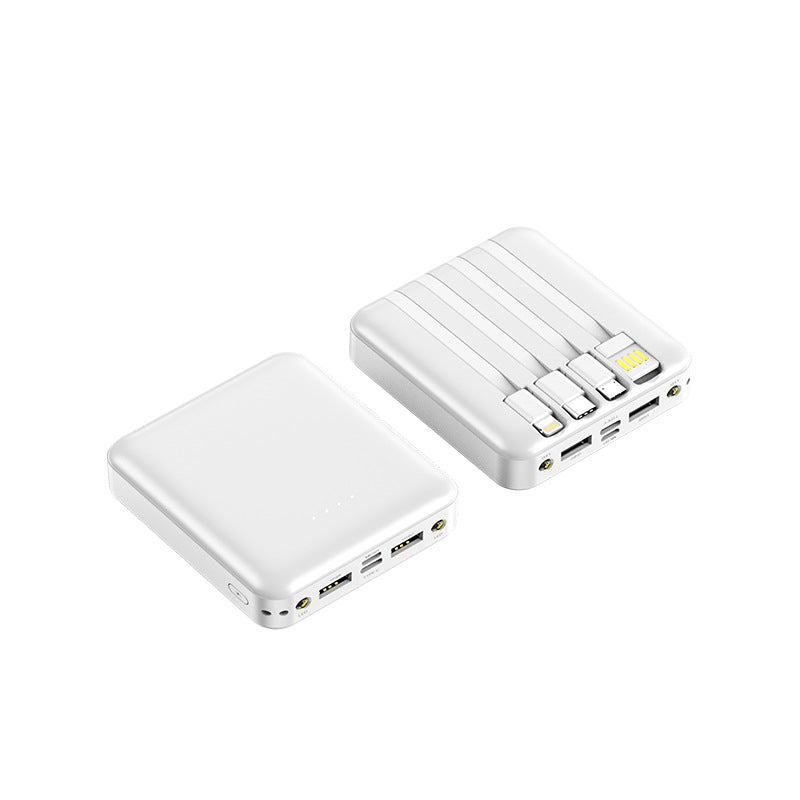 Compact et portable avec une banque d'alimentation de câble intégrée