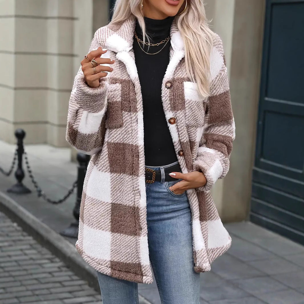 Femmes Élégante Manteau de Faux Fur