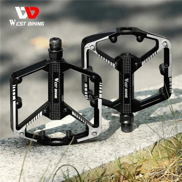 Pédales de vélo DU roulement en aluminium MTB Pédales de vélo noir 9/16 pouces