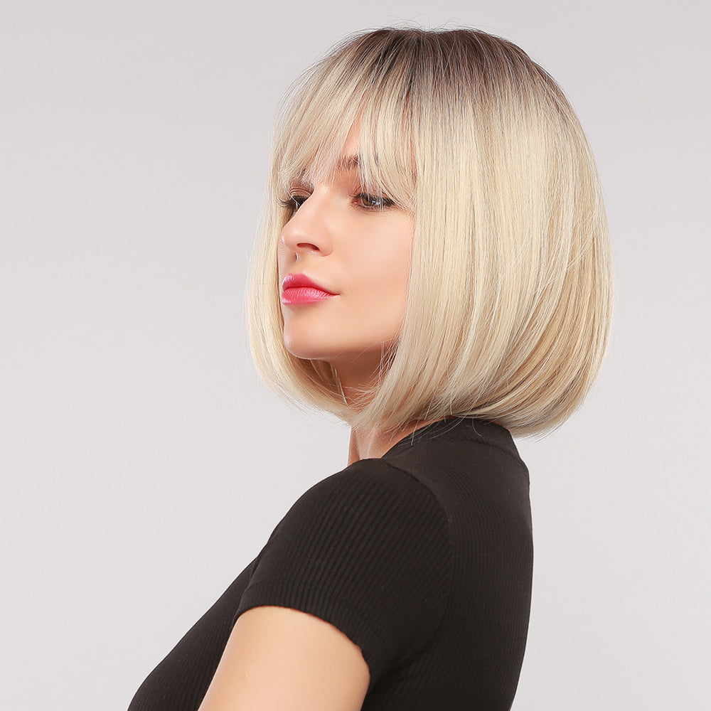 Haute température Silk Material Ladies Wig BOB Head