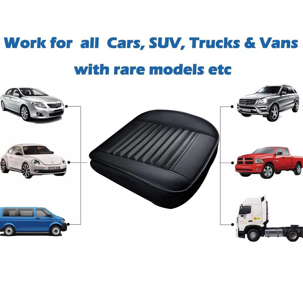 1Pcs 3D voiture couverture de siège avant tapis de coussin en cuir PU plein surround