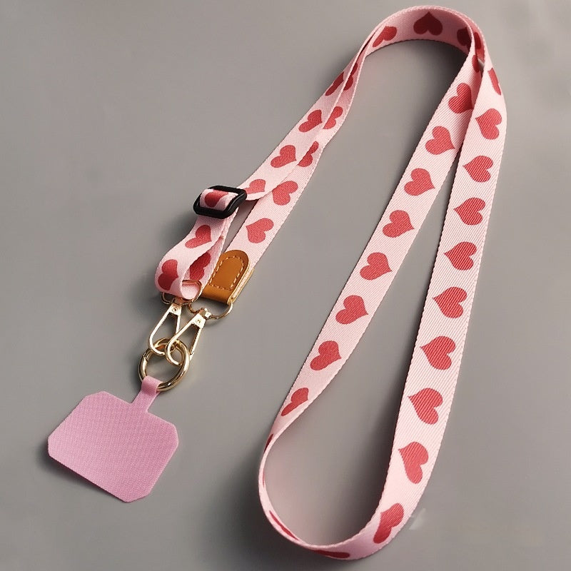 Téléphone portable Lanyard Crossbody Bag Solid Color Long Braces Détachable Multi-usage Strap
