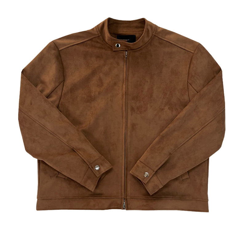 Veste de col debout Brown Maillard
