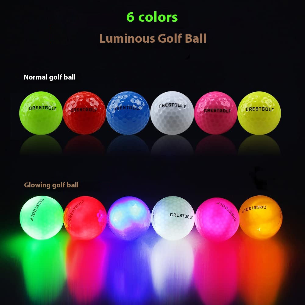 LED Glowing Golf Ball Night Pratique 6 pièces dans une boîte